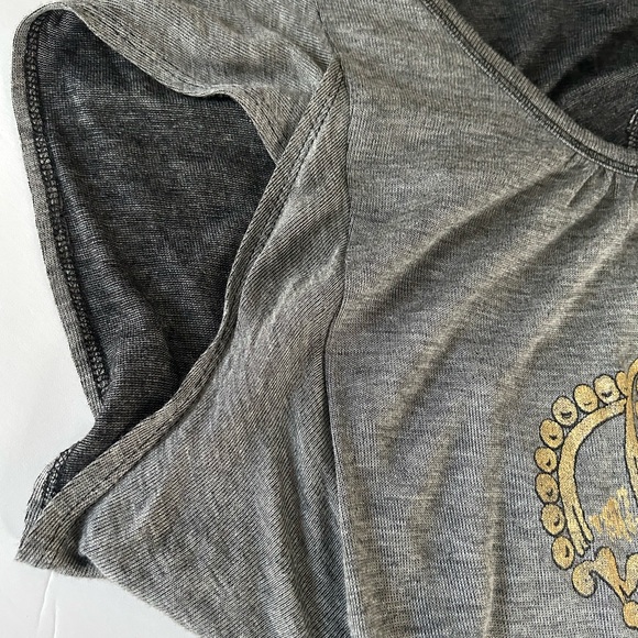 Guess Retro Y2k gorgeous gold glitter crown short sleeve top - Picture 4 of 12